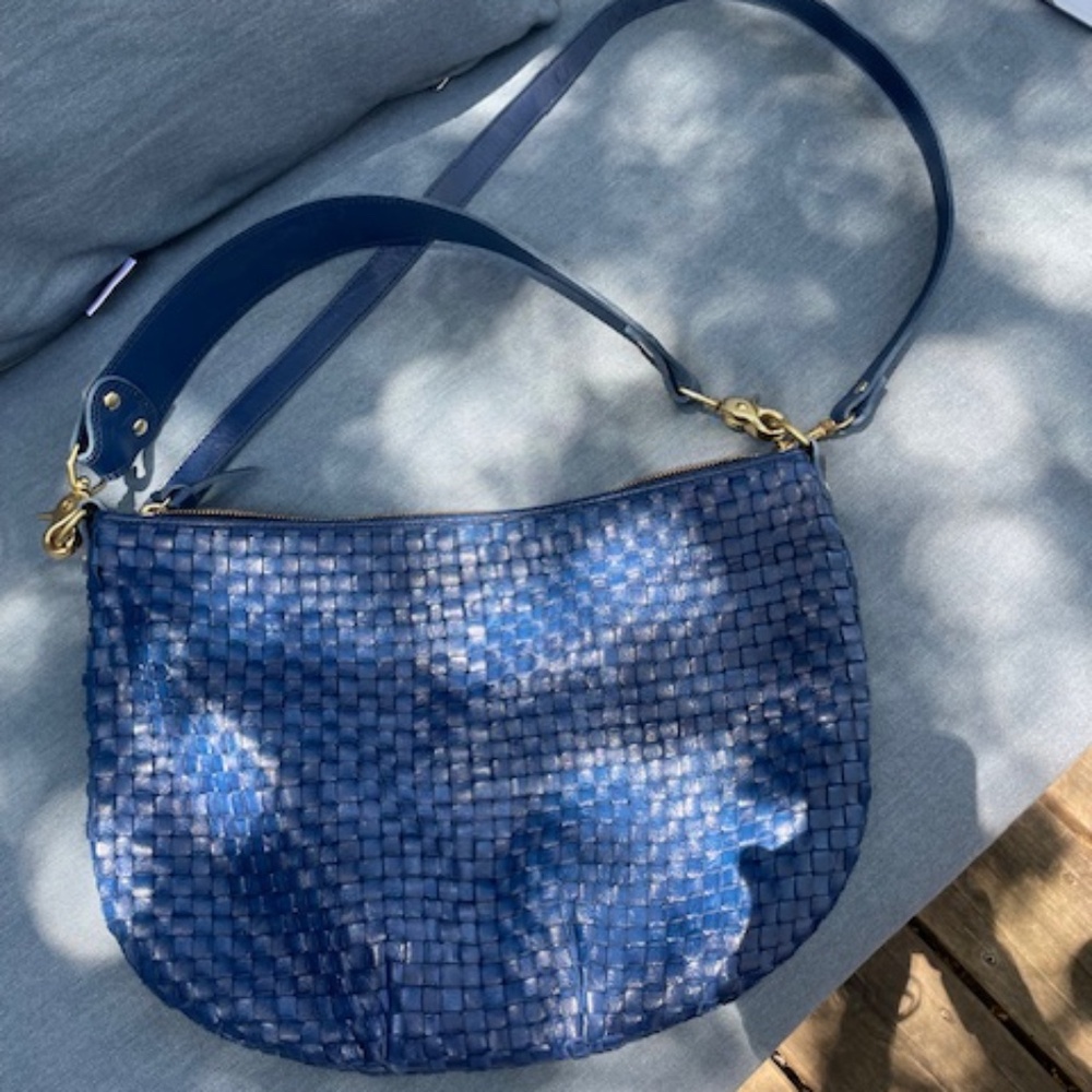 Clare V Blue Woven Tote